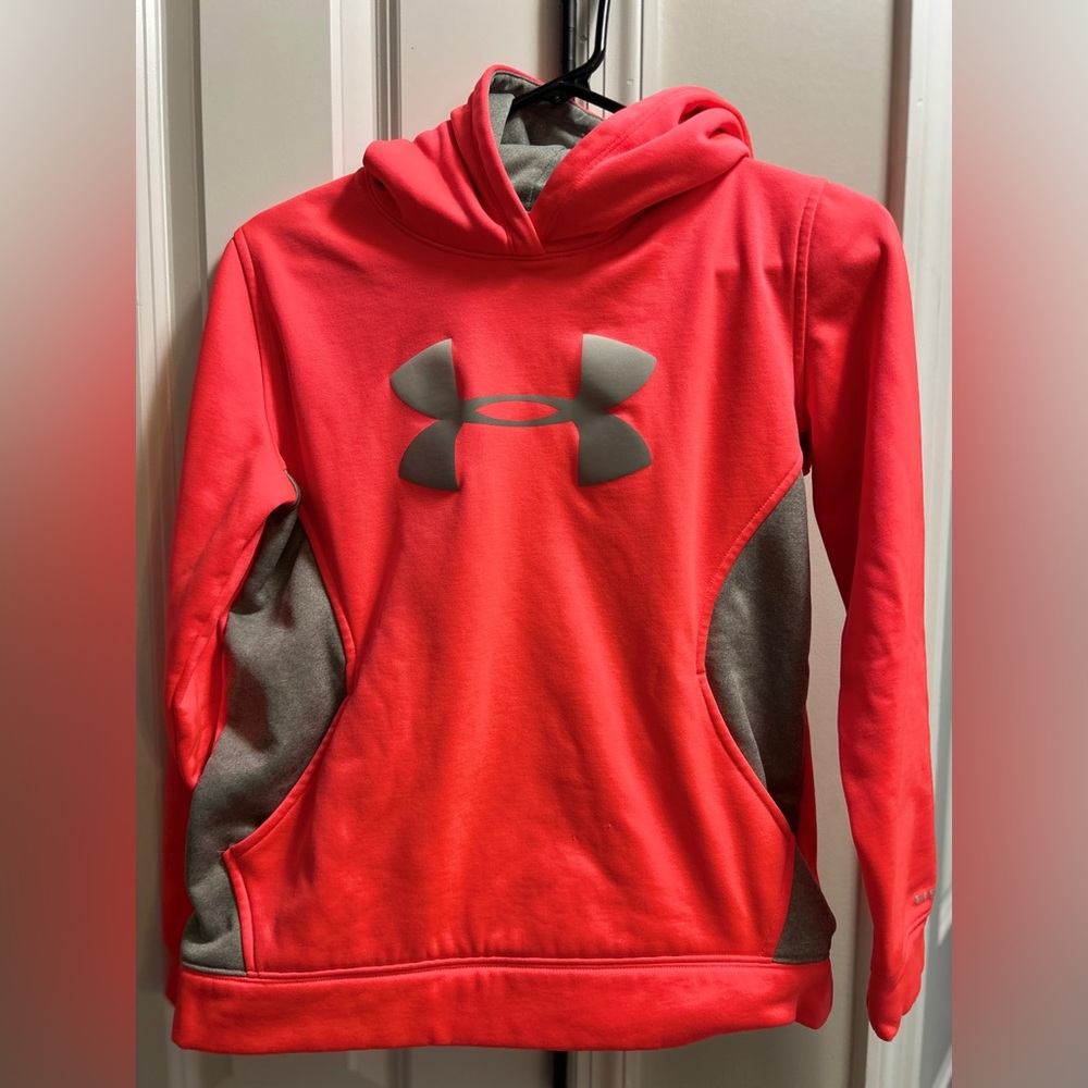 Under Armour Red and Gray Kids Hoodie